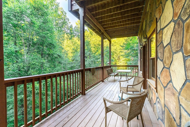 view of wooden terrace