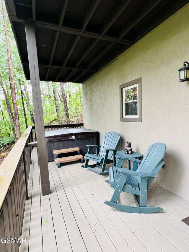 2527 Raccoon Hollow Way, Sevierville, TN 37862 - deck featuring a hot tub