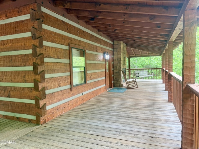 2575 Black Bear Ln, Sevierville, TN 37876 - wooden terrace with a porch
