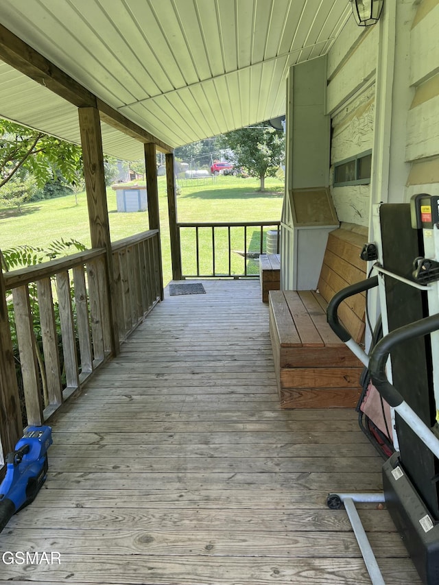 815 Hartsell Rd, Newport, TN 37821 - wooden deck featuring a lawn