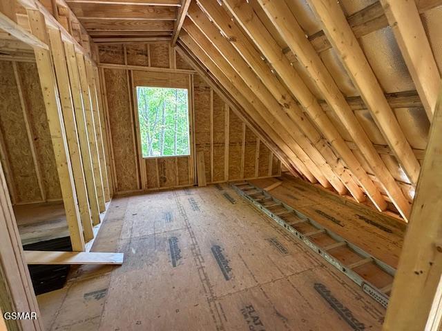 view of attic