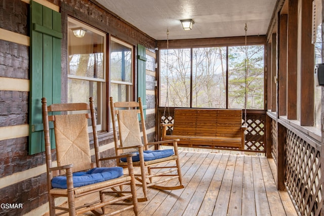 view of sunroom