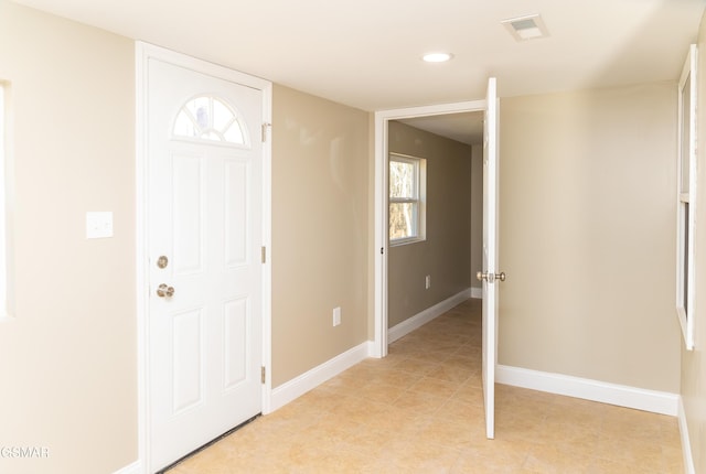 view of foyer entrance