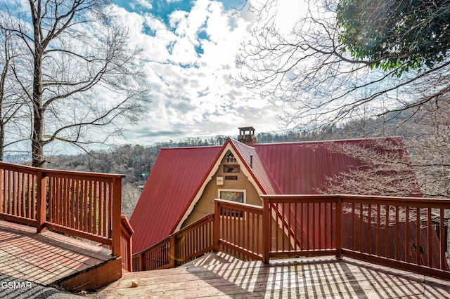 view of wooden deck