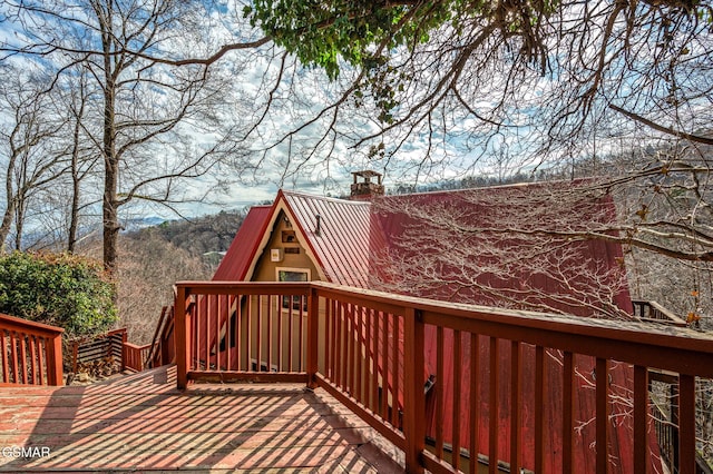 view of wooden terrace