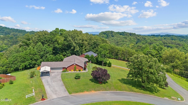 854 River Cliff Dr, Kodak, TN 37764 - aerial view of property and surrounding area with a forest