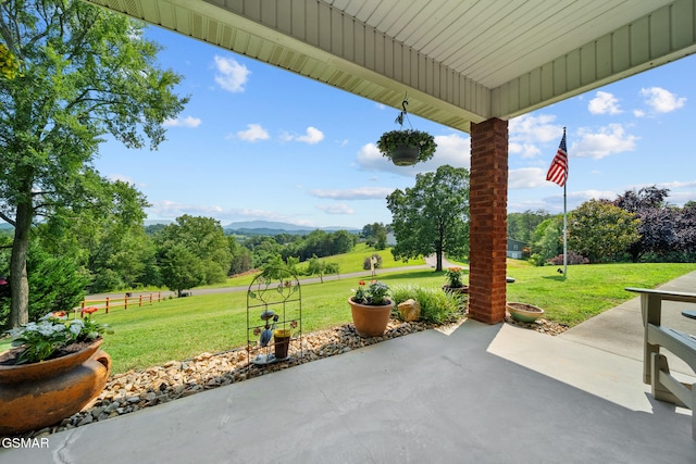 854 River Cliff Dr, Kodak, TN 37764 - view of patio with a mountain view