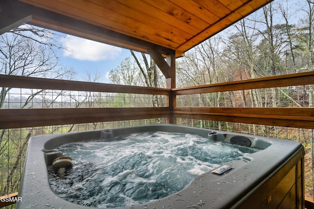 - Chinquapin Drive, Sevierville, TN 37862 - wooden terrace featuring a hot tub