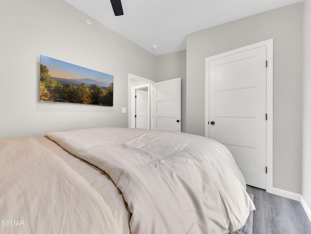 3141 Teaster Ln Unit 2, Pigeon Forge, TN 37863 - bedroom with wood finished floors and a ceiling fan