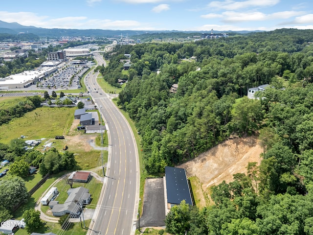 3141 Teaster Ln Unit 2, Pigeon Forge, TN 37863 - aerial view of property and surrounding area with a main thoroughfare and mountains