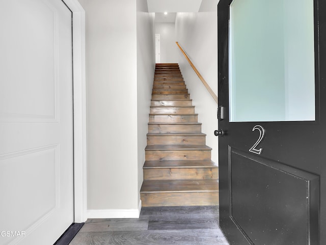 3141 Teaster Ln Unit 2, Pigeon Forge, TN 37863 - staircase featuring wood finished floors and baseboards