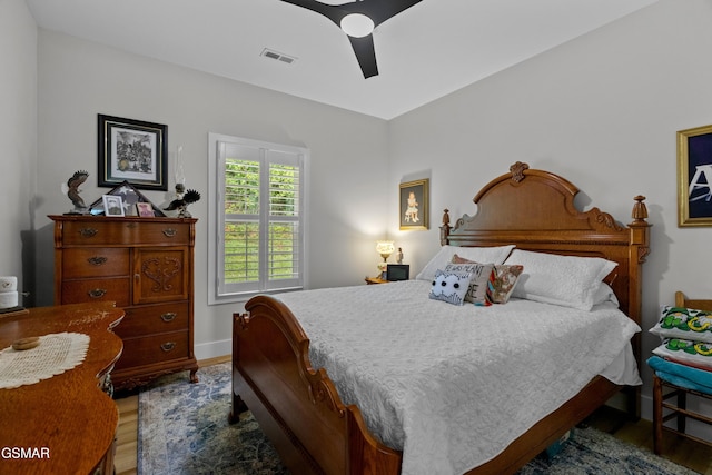 1032 Patriots Dr, Dandridge, TN 37725 - bedroom with wood finished floors and a ceiling fan