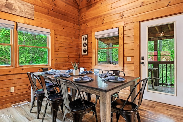 308 Brown Wren Way, Gatlinburg, TN 37738 - dining room with wood walls and wood finished floors