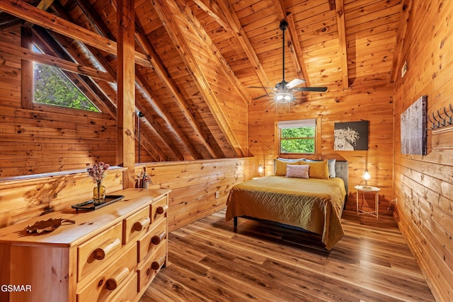 308 Brown Wren Way, Gatlinburg, TN 37738 - bedroom featuring wood walls, wood ceiling, and wood-type flooring