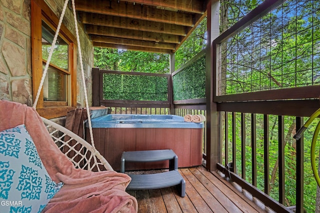 308 Brown Wren Way, Gatlinburg, TN 37738 - deck with a hot tub