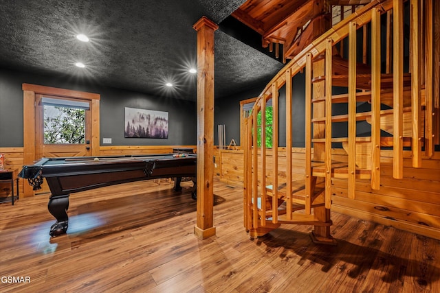 308 Brown Wren Way, Gatlinburg, TN 37738 - rec room featuring billiards, recessed lighting, and wood finished floors