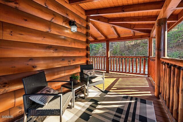 1308 Timberwolf Way, Sevierville, TN 37876 - view of wooden deck
