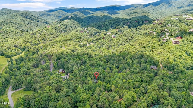 2313 Bogle Spring Loop, Sevierville, TN 37862 - bird's eye view of a heavily wooded area and a mountain backdrop
