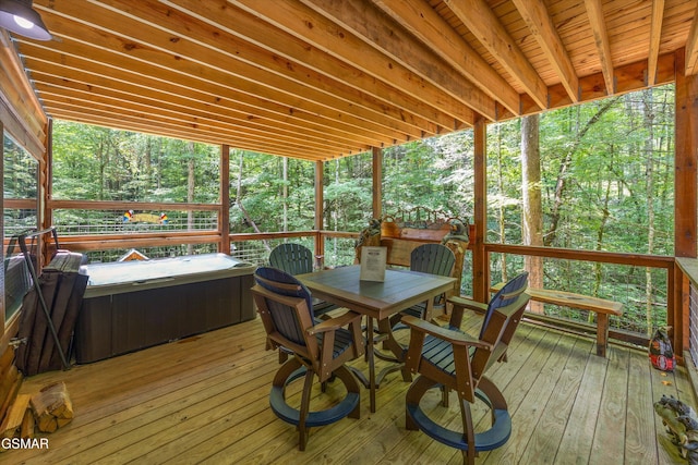 2313 Bogle Spring Loop, Sevierville, TN 37862 - wooden terrace featuring outdoor dining area