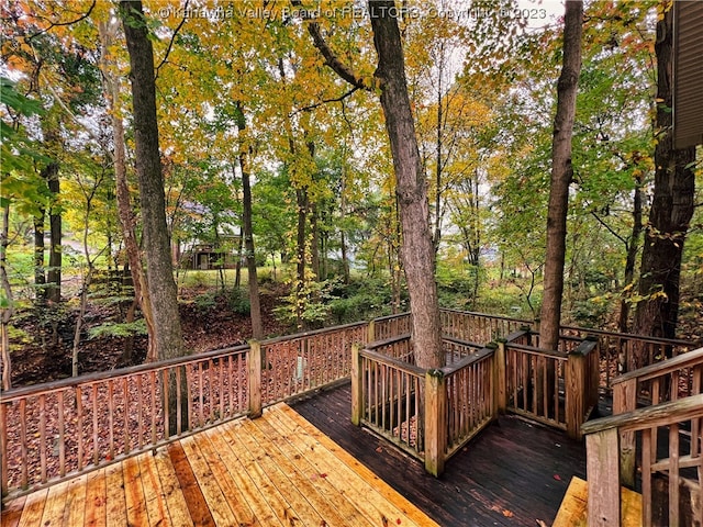 view of wooden deck