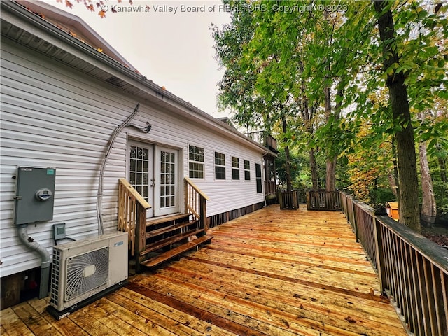 deck with french doors