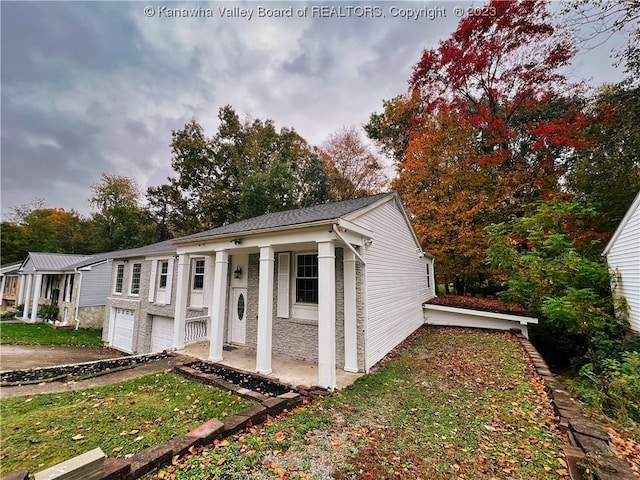 view of front of home with a porch