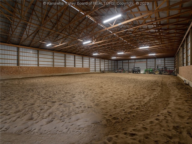 view of horse barn