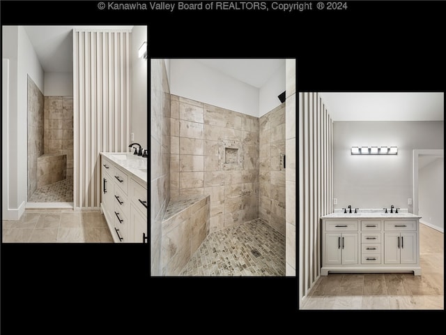233 Woodland Dr, Milton, WV 25541 - bathroom with vanity and a stall shower