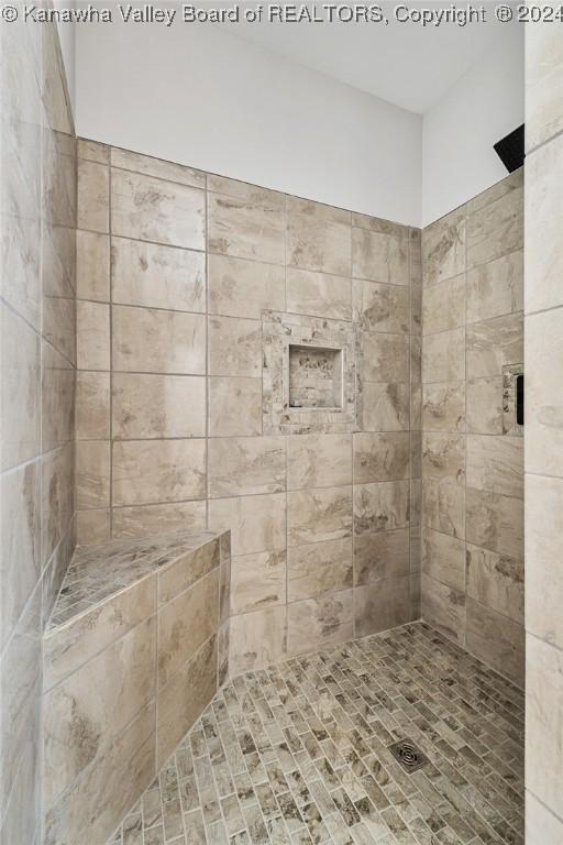 227 Woodland Dr, Milton, WV 25541 - full bathroom with a tile shower