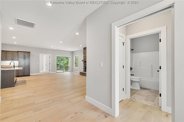 227 Woodland Dr, Milton, WV 25541 - corridor featuring recessed lighting, light wood-type flooring, and baseboards