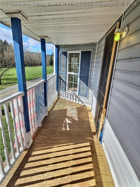 balcony with covered porch