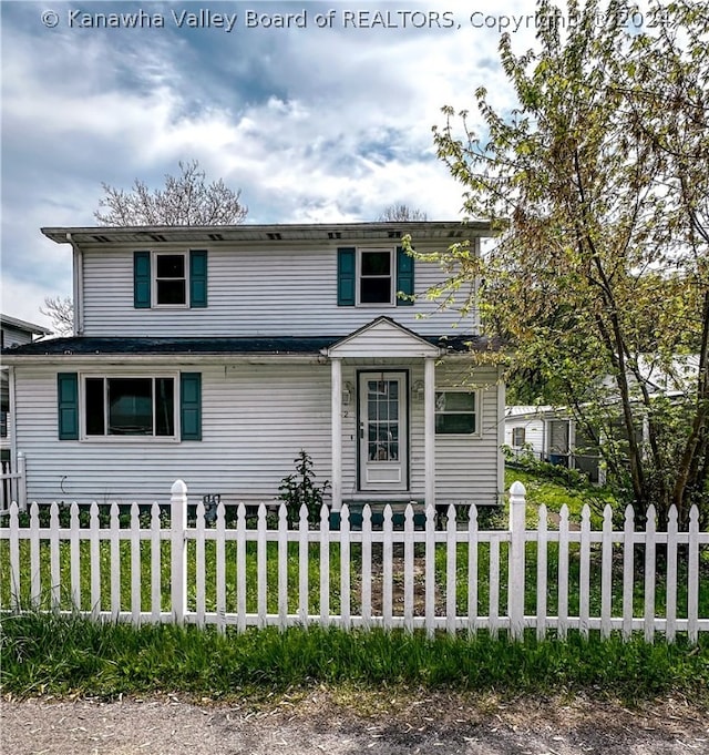 view of property with a front yard