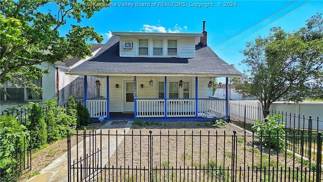 view of front of home featuring covered porch