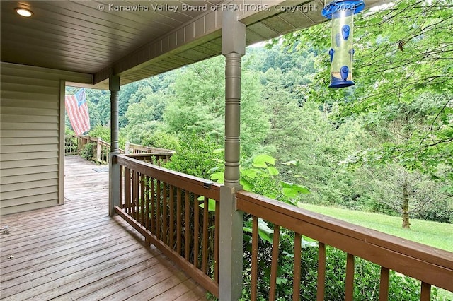 view of wooden terrace