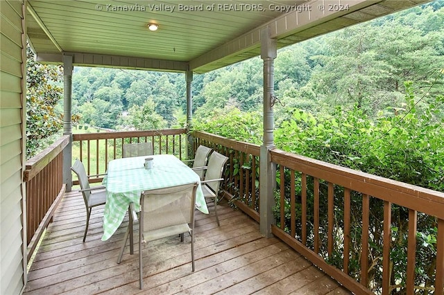 view of wooden terrace