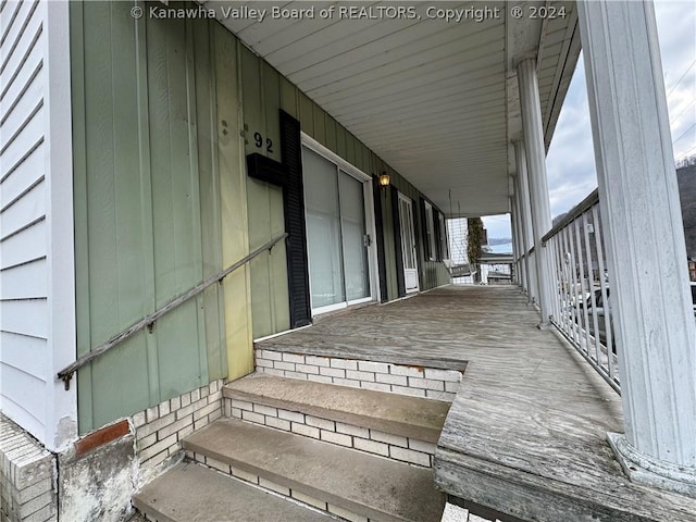 exterior space with a porch