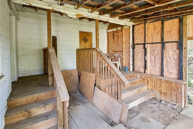 view of stairway