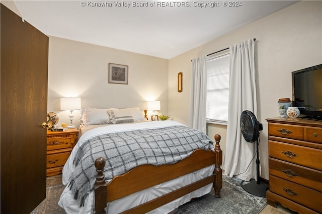 bedroom with carpet floors