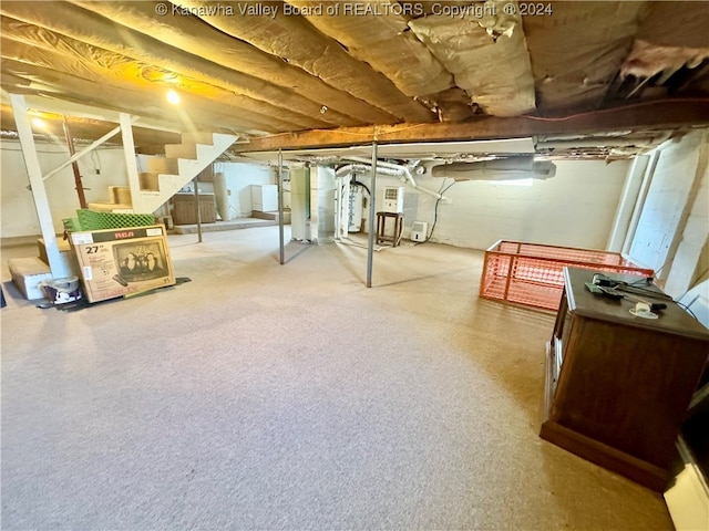 view of basement