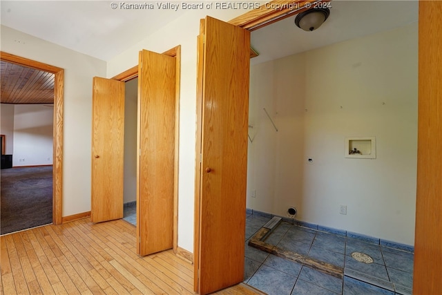 hall featuring light hardwood / wood-style flooring