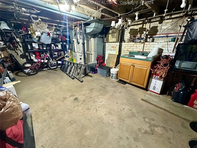 view of basement