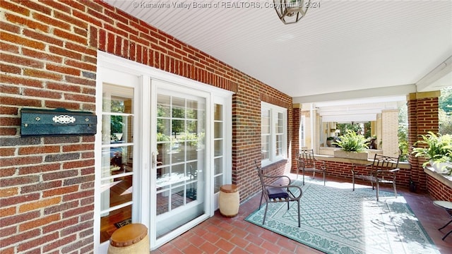 view of patio / terrace with covered porch