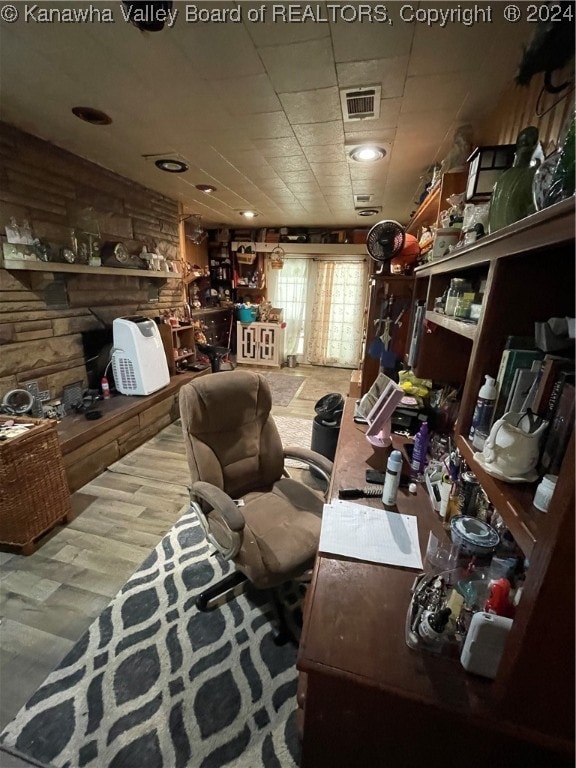 interior space with wood-type flooring