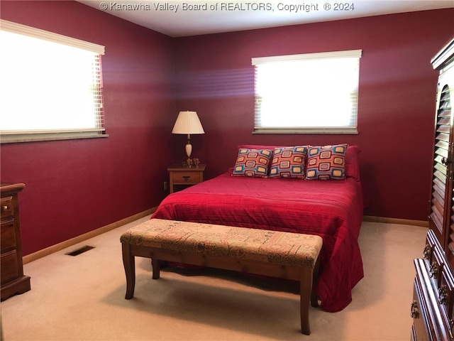 view of carpeted bedroom