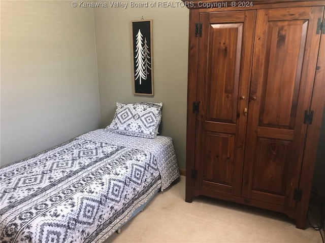 view of carpeted bedroom