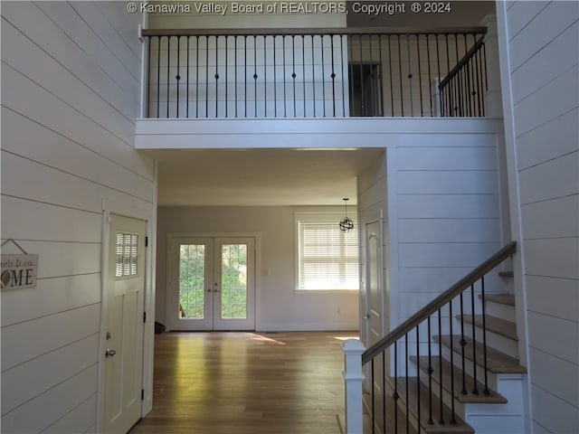 interior space featuring a balcony