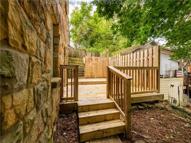 view of wooden deck