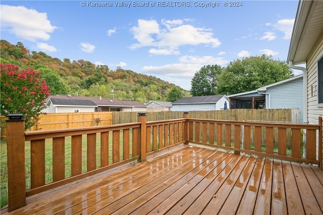 view of wooden deck