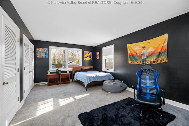 bedroom featuring carpet floors