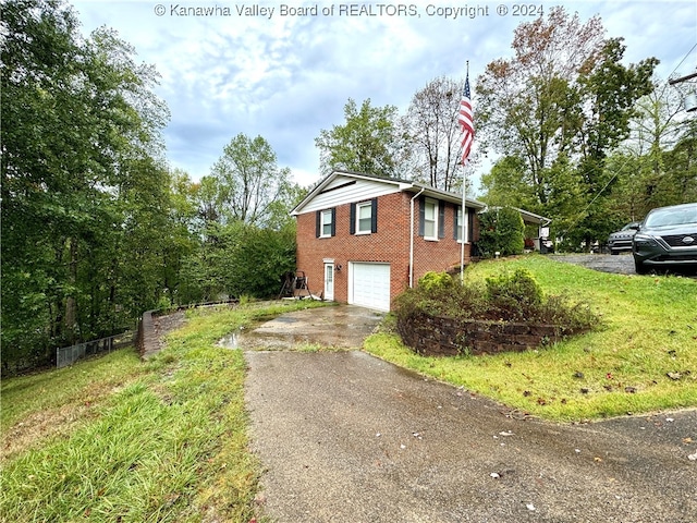 view of home's exterior with a garage